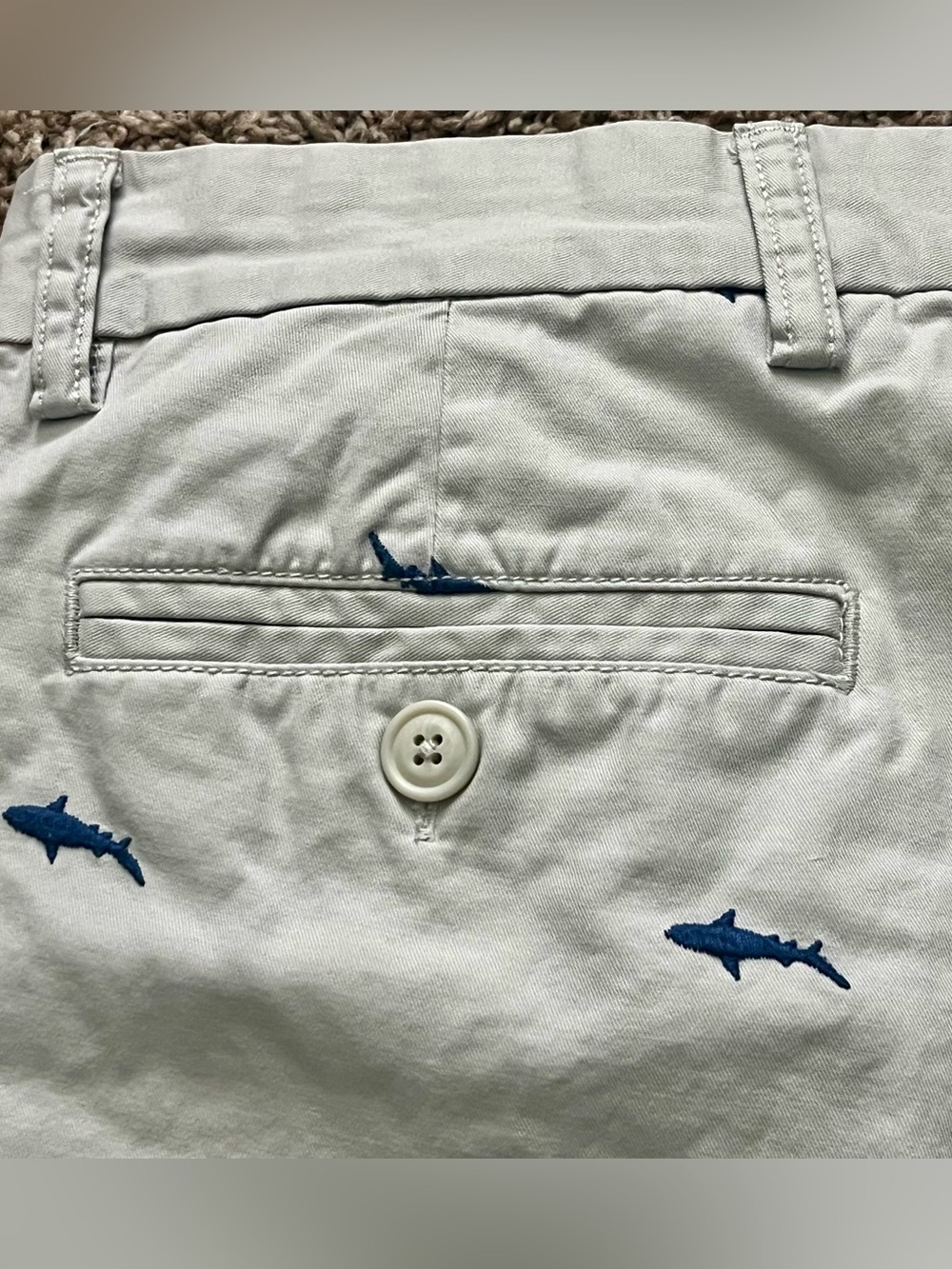Old Navy Teal/Grey Flat-Front Chino Shorts set, like new - Picture 6 of 15